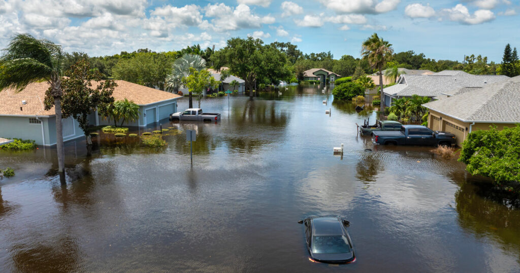 The potential for flood damage is a significant real estate investment risk.